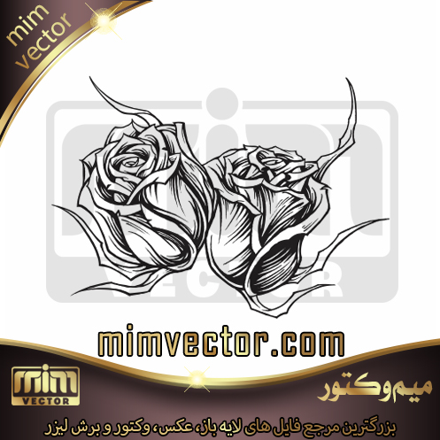 وکتور گل رز