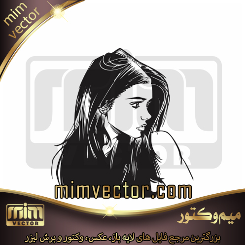 وکتور چهره دختر