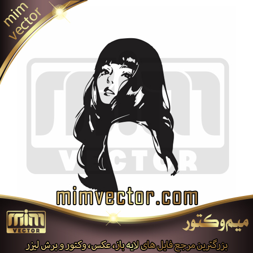 وکتور چهره دختر