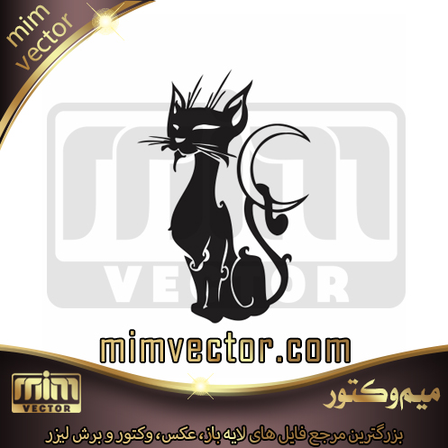 وکتور گربه