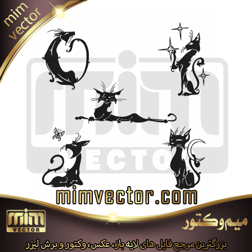 وکتور گربه