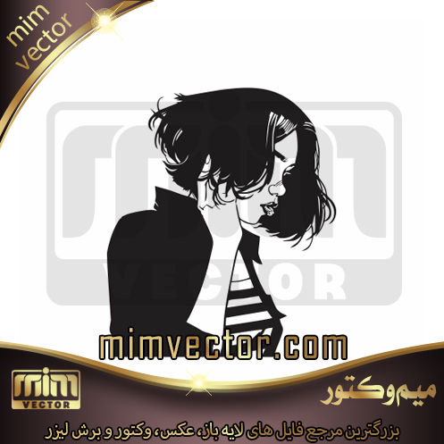 وکتور چهره دختر