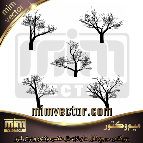 وکتور درخت خشک