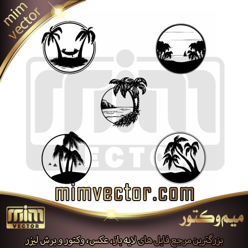 وکتور درخت نخل