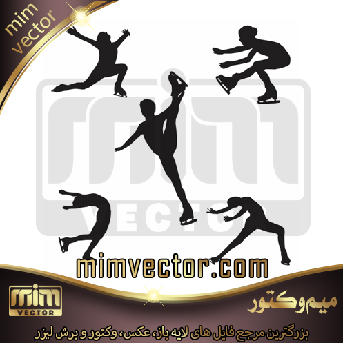 وکتور اسکیت روی یخ