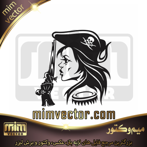 وکتور چهره دختر