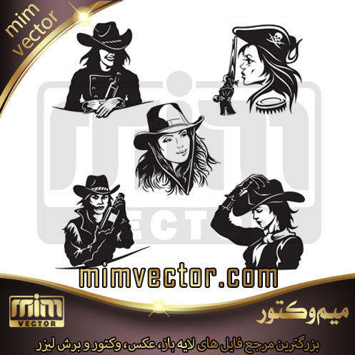 وکتور چهره دختر