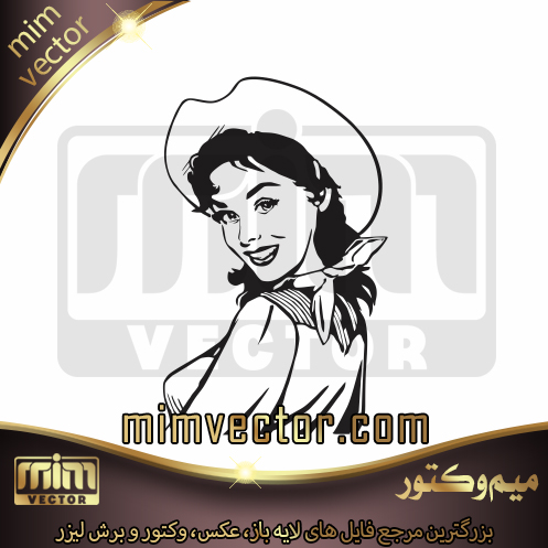 وکتور چهره دختر