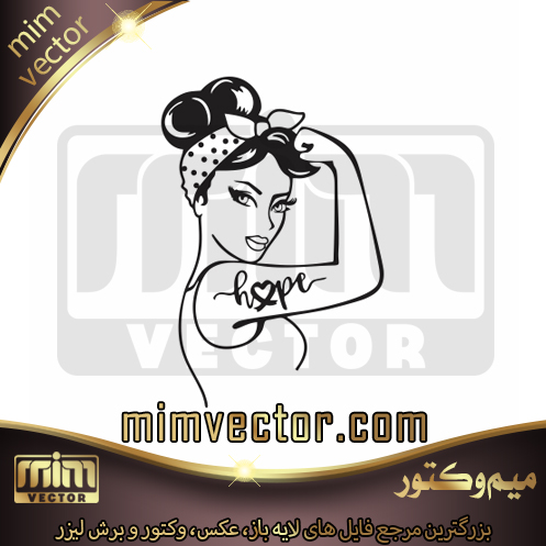 وکتور چهره دختر
