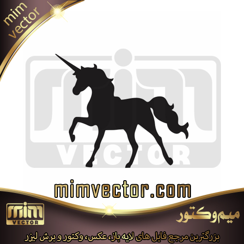 وکتور یونیکورن اسب تک شاخ