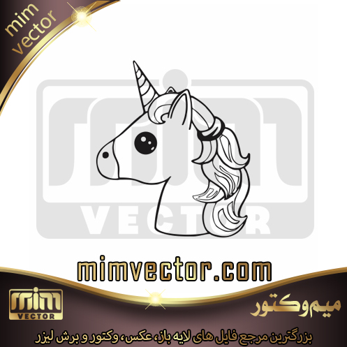 وکتور یونیکورن اسب تک شاخ